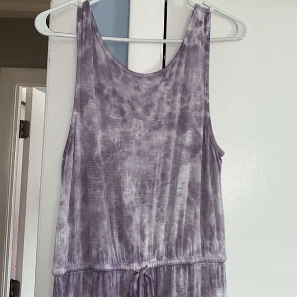 Purple/white tie dye summer dress - Picture 2 of 4